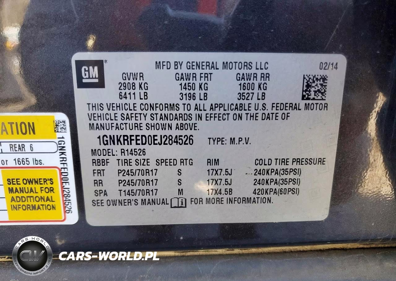 2014 Chevrolet Traverse Ls VIN:1GNKRFED0EJ284526 - 13