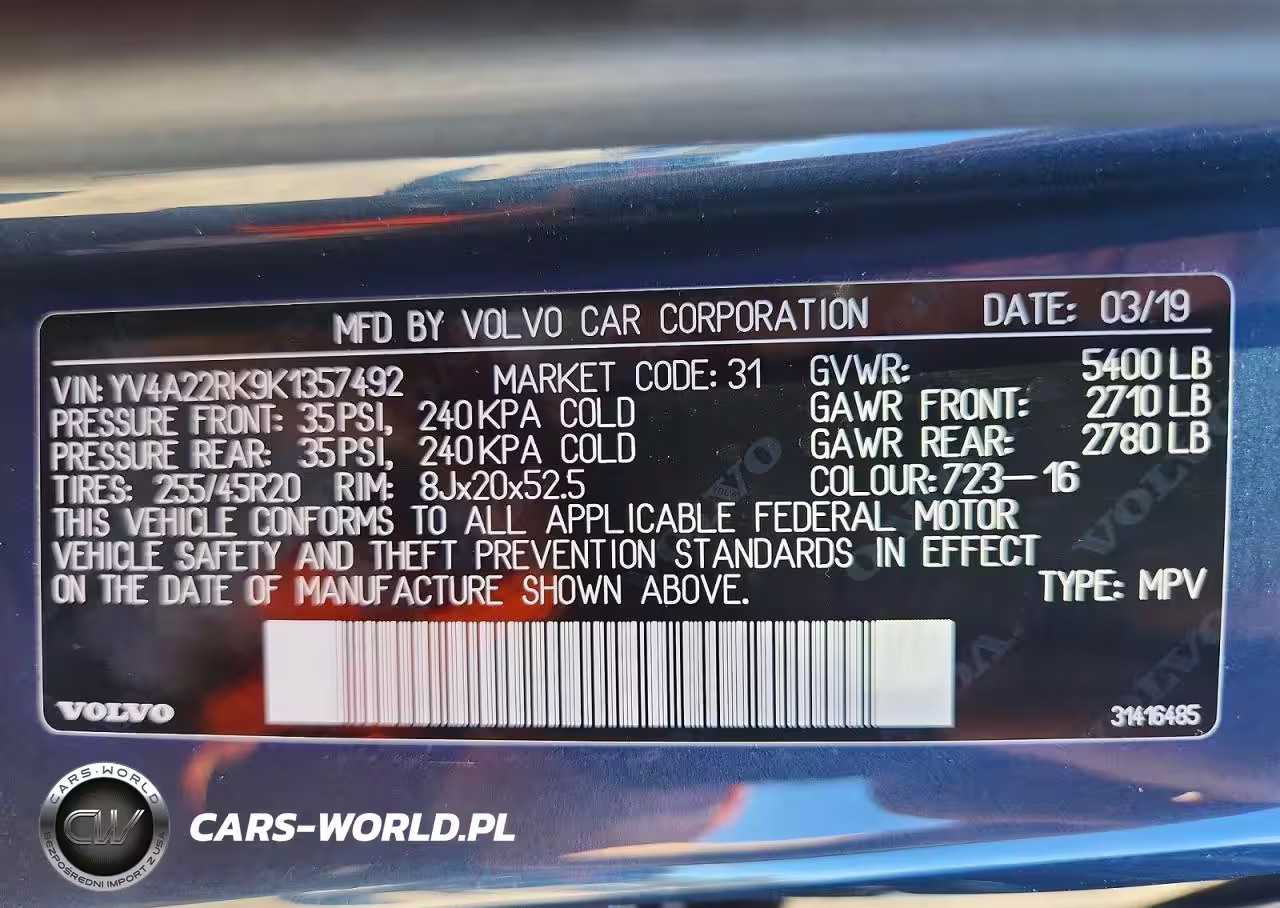 2019 Volvo Xc60 T6 VIN:YV4A22RK9K1357492 - 14