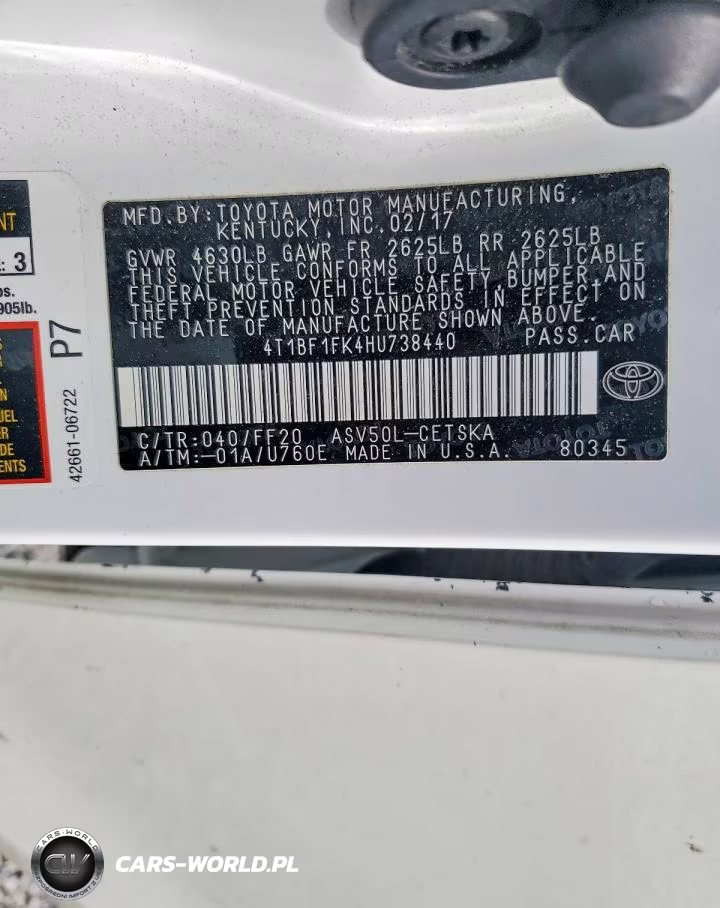 2017 Toyota Camry Se VIN:4T1BF1FK4HU738440 - 13