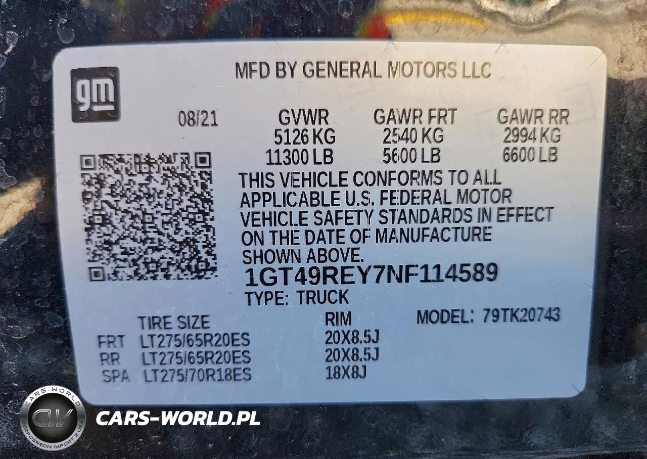 2022 GMC Sierra K2500 Denali VIN:1GT49REY7NF114589 - 12
