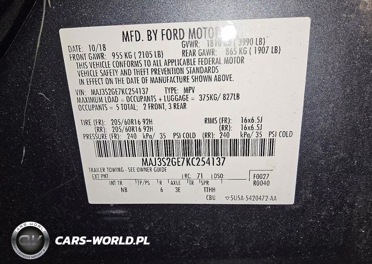 2019 Ford Ecosport Se VIN:MAJ3S2GE7KC254137 - 13