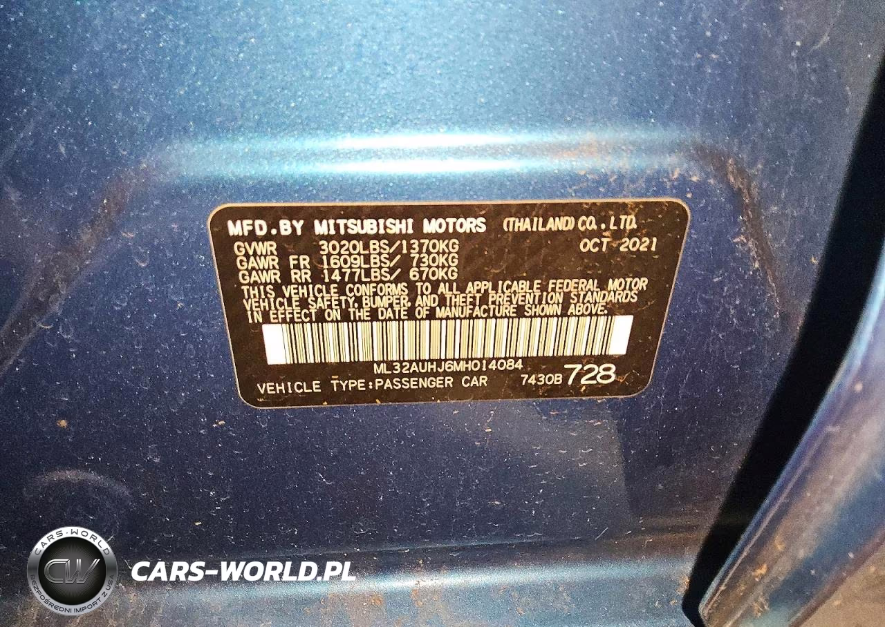 2021 Mitsubishi Mirage Es VIN:ML32AUHJ6MH014084 - 12