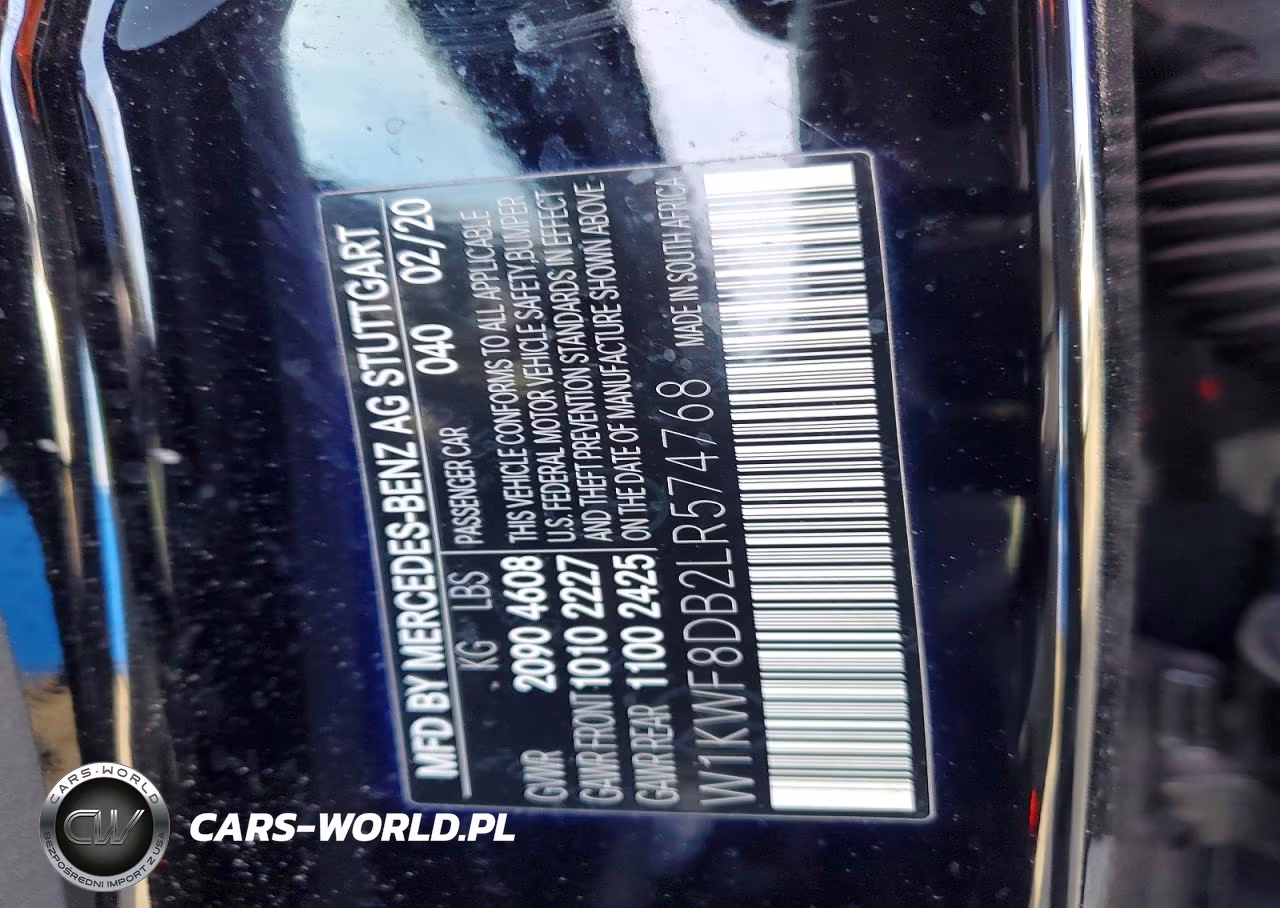 2020 Mercedes-Benz C 300 VIN:W1KWF8DB2LR574768 - 12