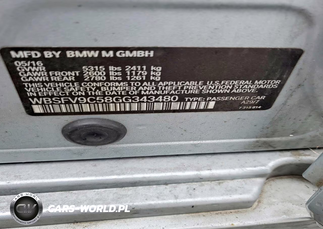 2016 BMW M5 VIN:WBSFV9C58GG343480 - 13