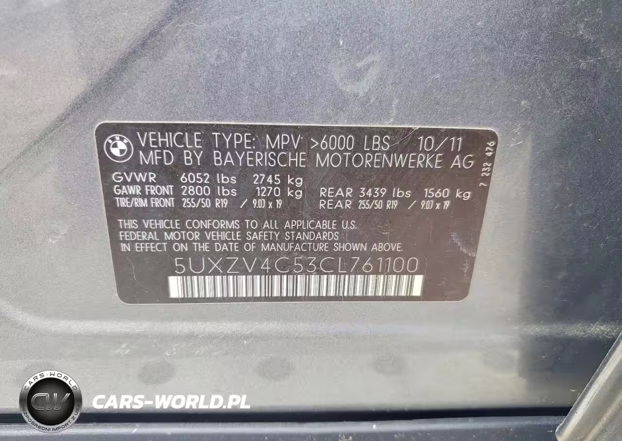 2012 BMW X5 xDrive35I VIN:5UXZV4C53CL761100 - 13
