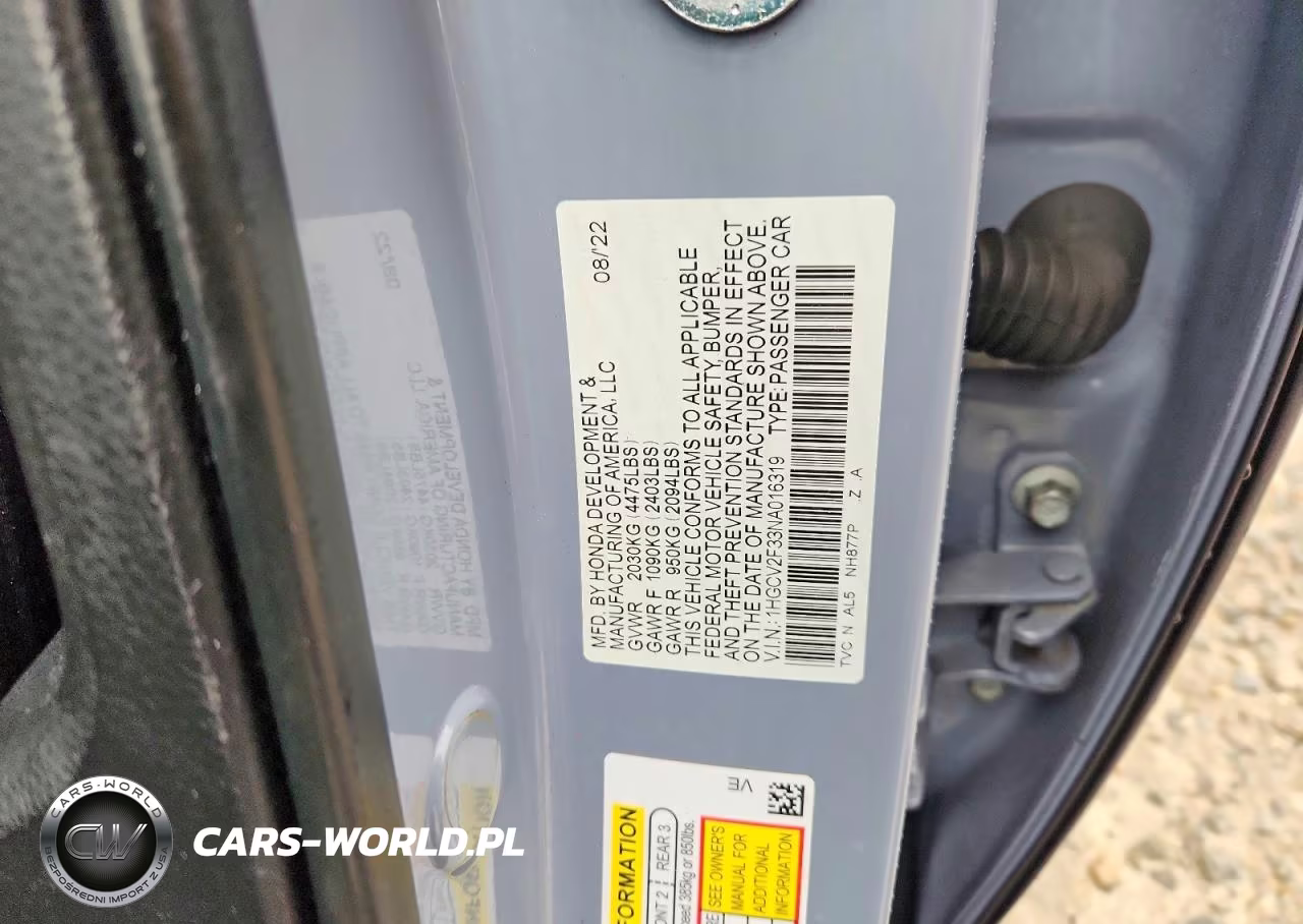 2022 Honda Accord Sport VIN:1HGCV2F33NA016319 - 12