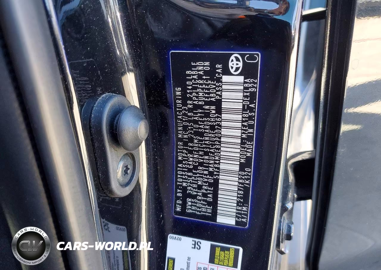 2023 Toyota Corolla Le VIN:5YFB4MDE8PP007367 - 12