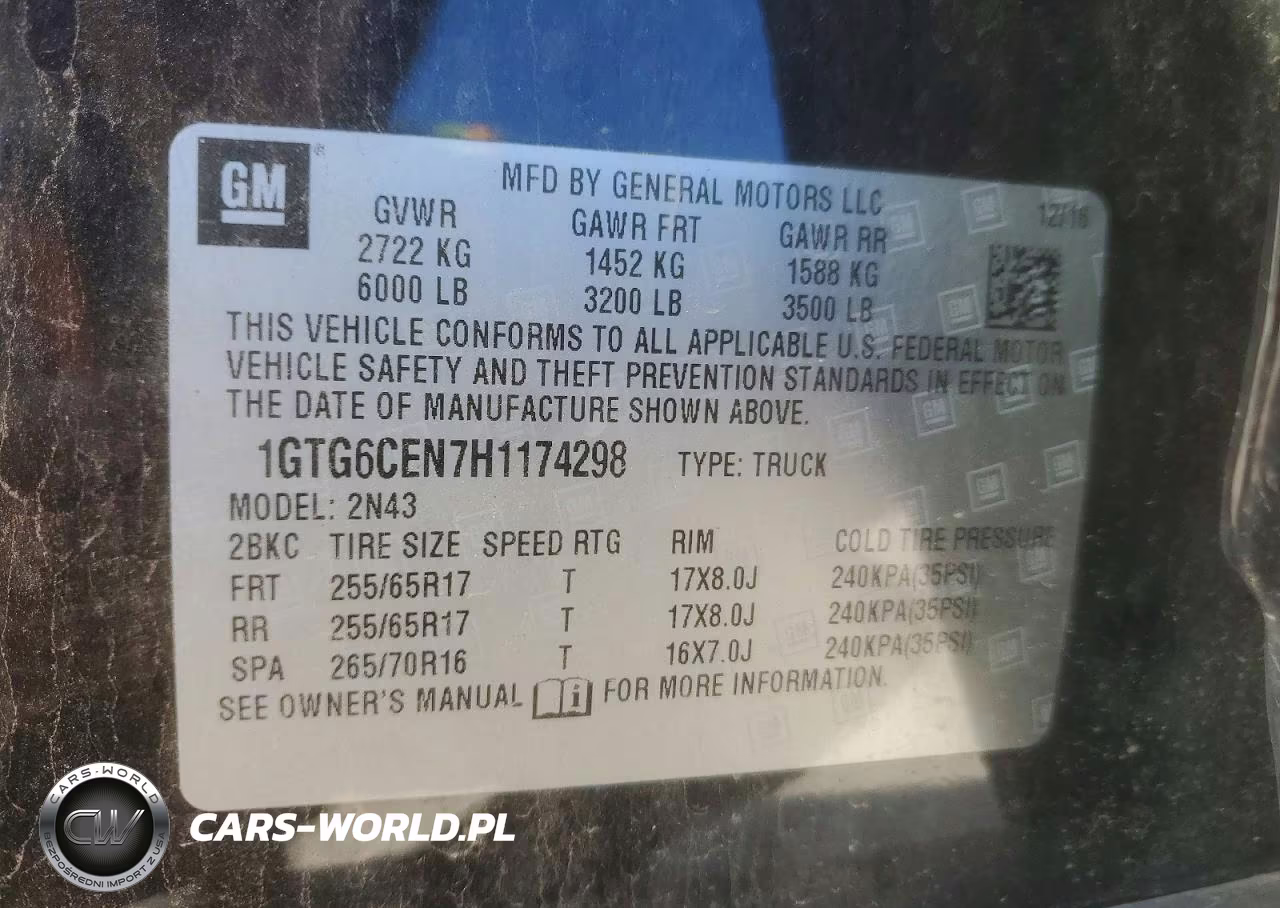 2017 GMC Canyon Sle VIN:1GTG6CEN7H1174298 - 12