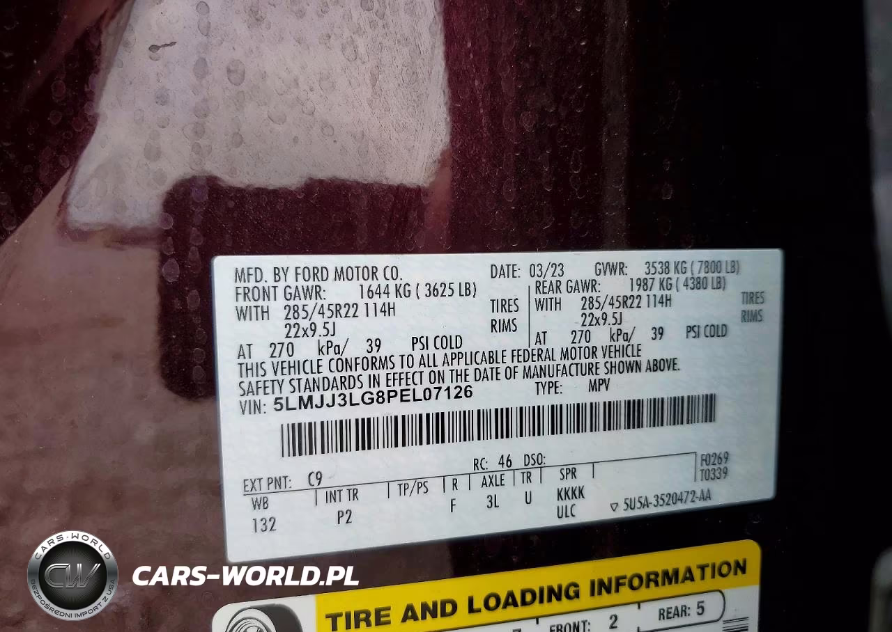 2023 Lincoln Navigator L Reserve VIN:5LMJJ3LG8PEL07126 - 14