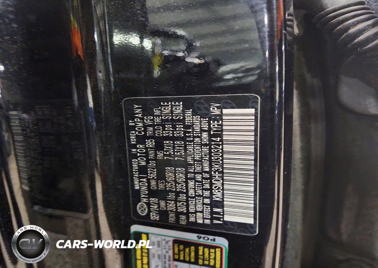 2019 Hyundai Santa Fe Xl Se VIN:KM8SMDHF3KU303214 - 14