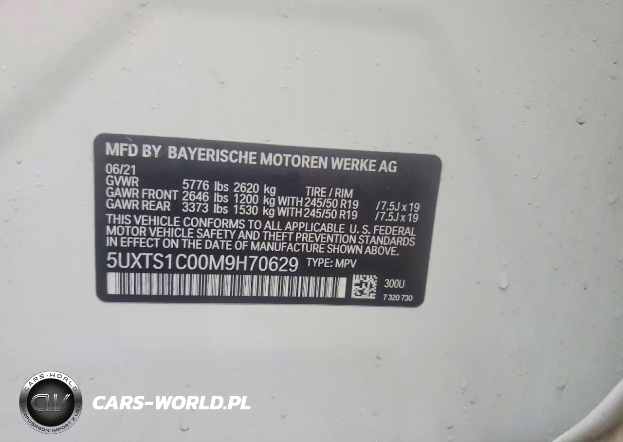 2021 BMW X3 xDrive30E VIN:5UXTS1C00M9H70629 - 13