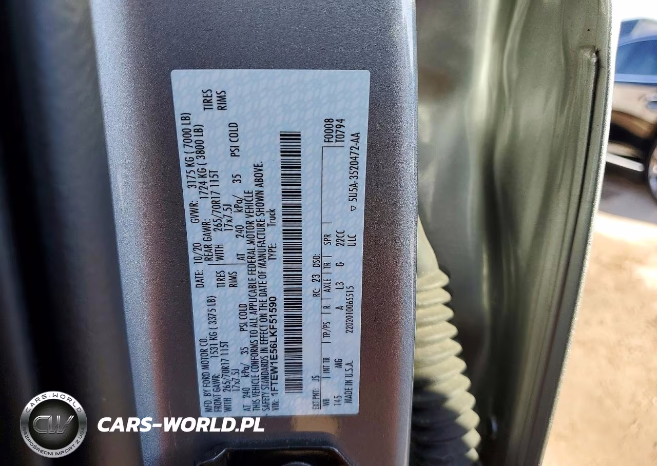 2020 Ford F150 Supercrew VIN:1FTEW1E56LKF51590 - 12