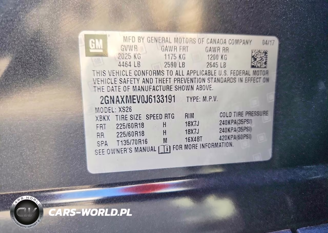 2018 Chevrolet Equinox Premier VIN:2GNAXMEV0J6133191 - 13