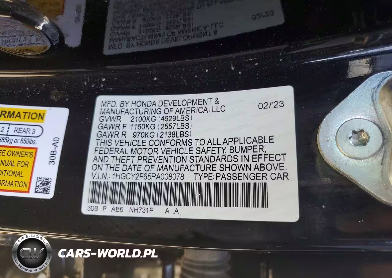 2023 Honda Accord Hybrid Exl VIN:1HGCY2F65PA008078 - 13