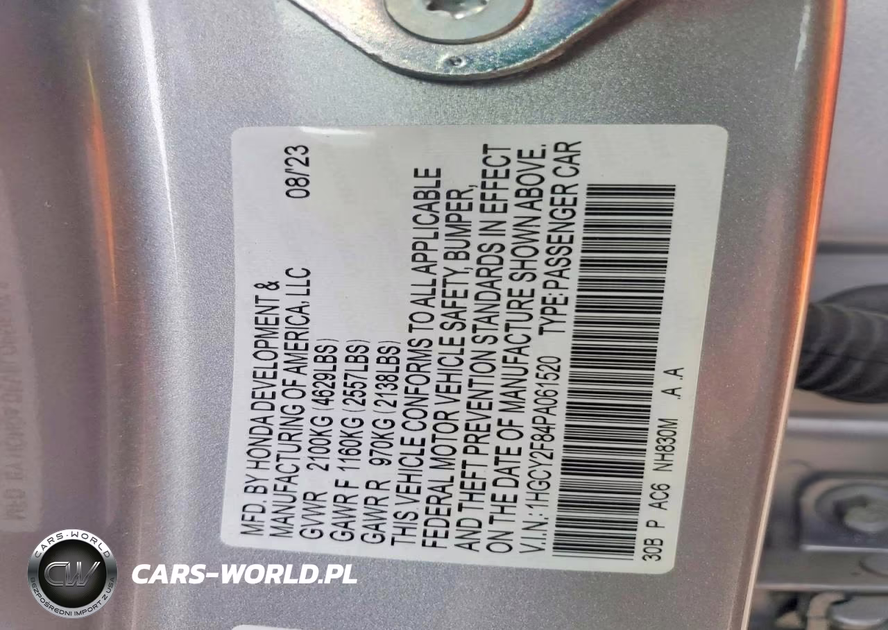 2023 Honda Accord Touring Hybrid VIN:1HGCY2F84PA061520 - 12