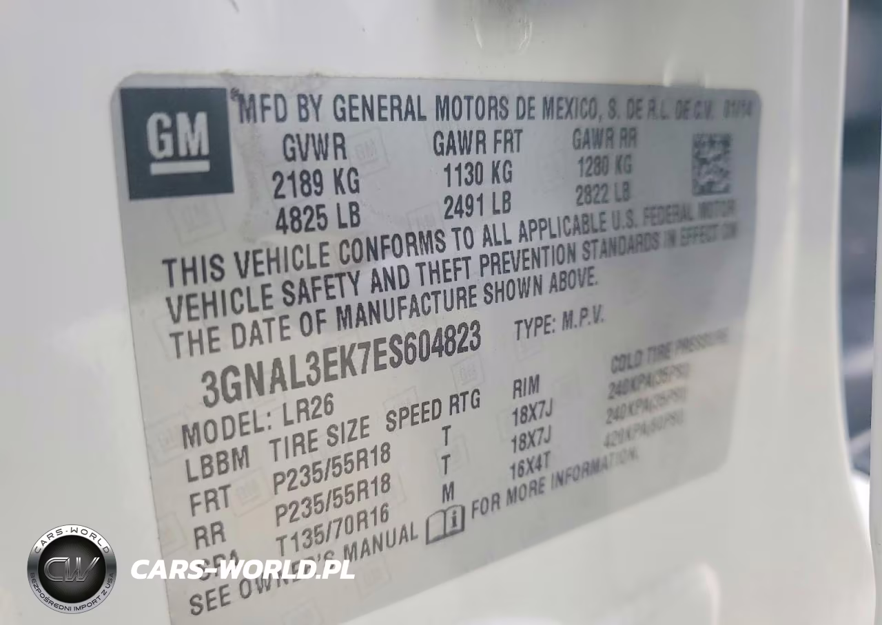 2014 Chevrolet Captiva Lt VIN:3GNAL3EK7ES604823 - 13