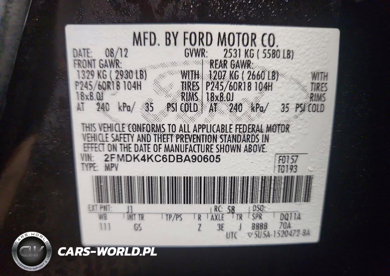 2013 Ford Edge Limited VIN:2FMDK4KC6DBA90605 - 12