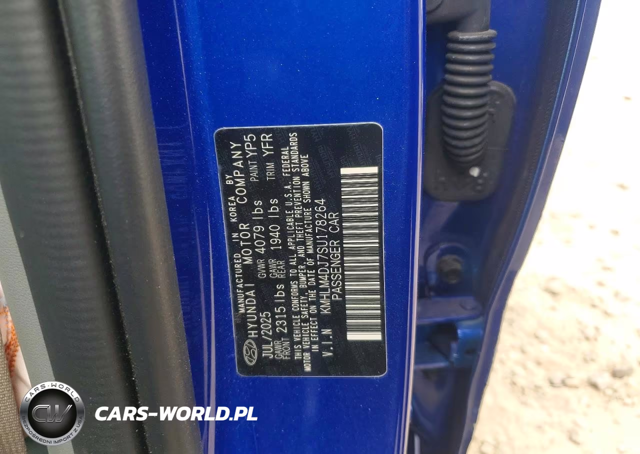 2025 Hyundai Elantra Hybrid Blue VIN:KMHLM4DJ7SU178264 - 12