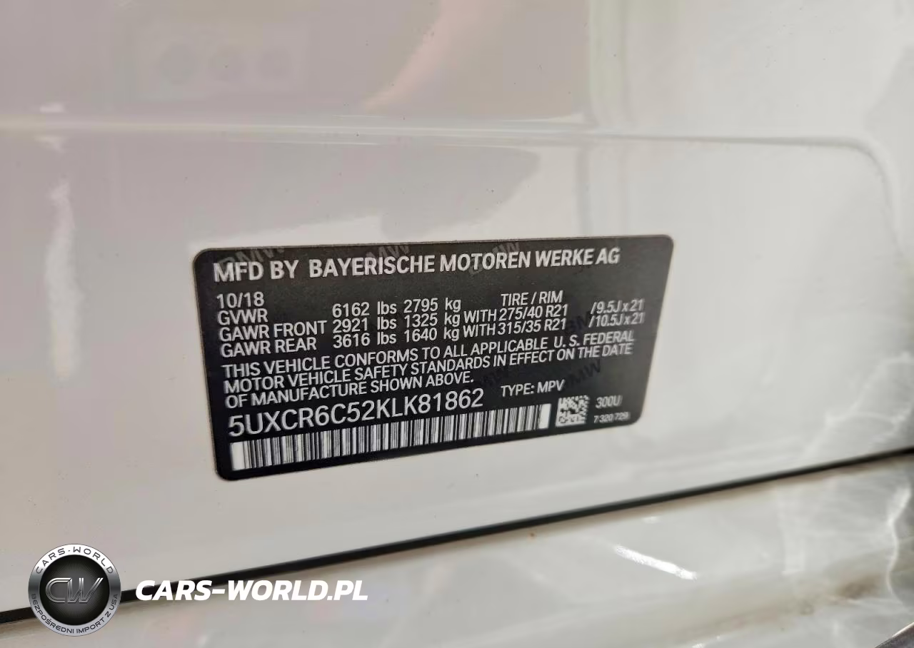 2019 BMW X5 xDrive40I VIN:5UXCR6C52KLK81862 - 14
