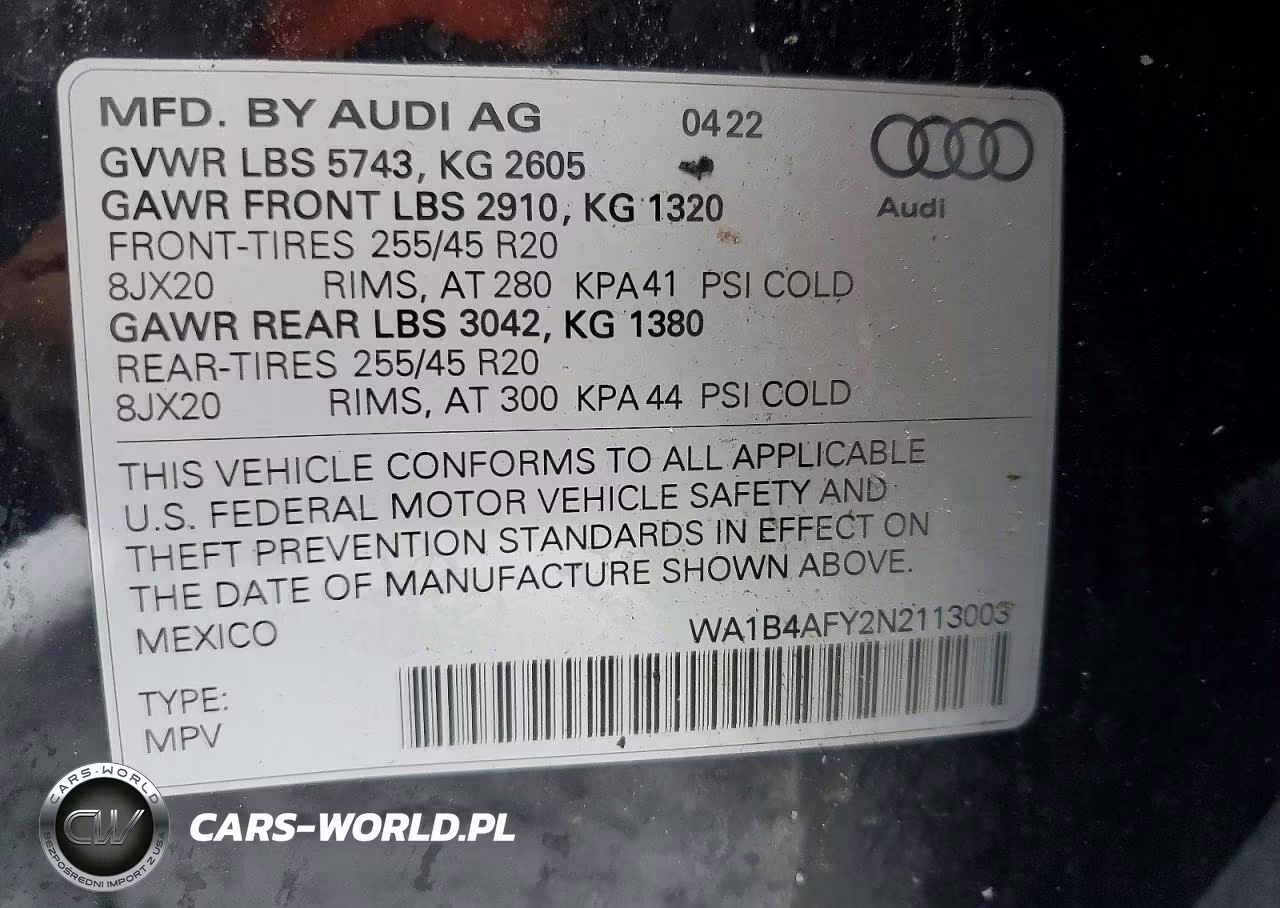 2022 Audi Sq5 Premium Plus VIN:WA1B4AFY2N2113003 - 13