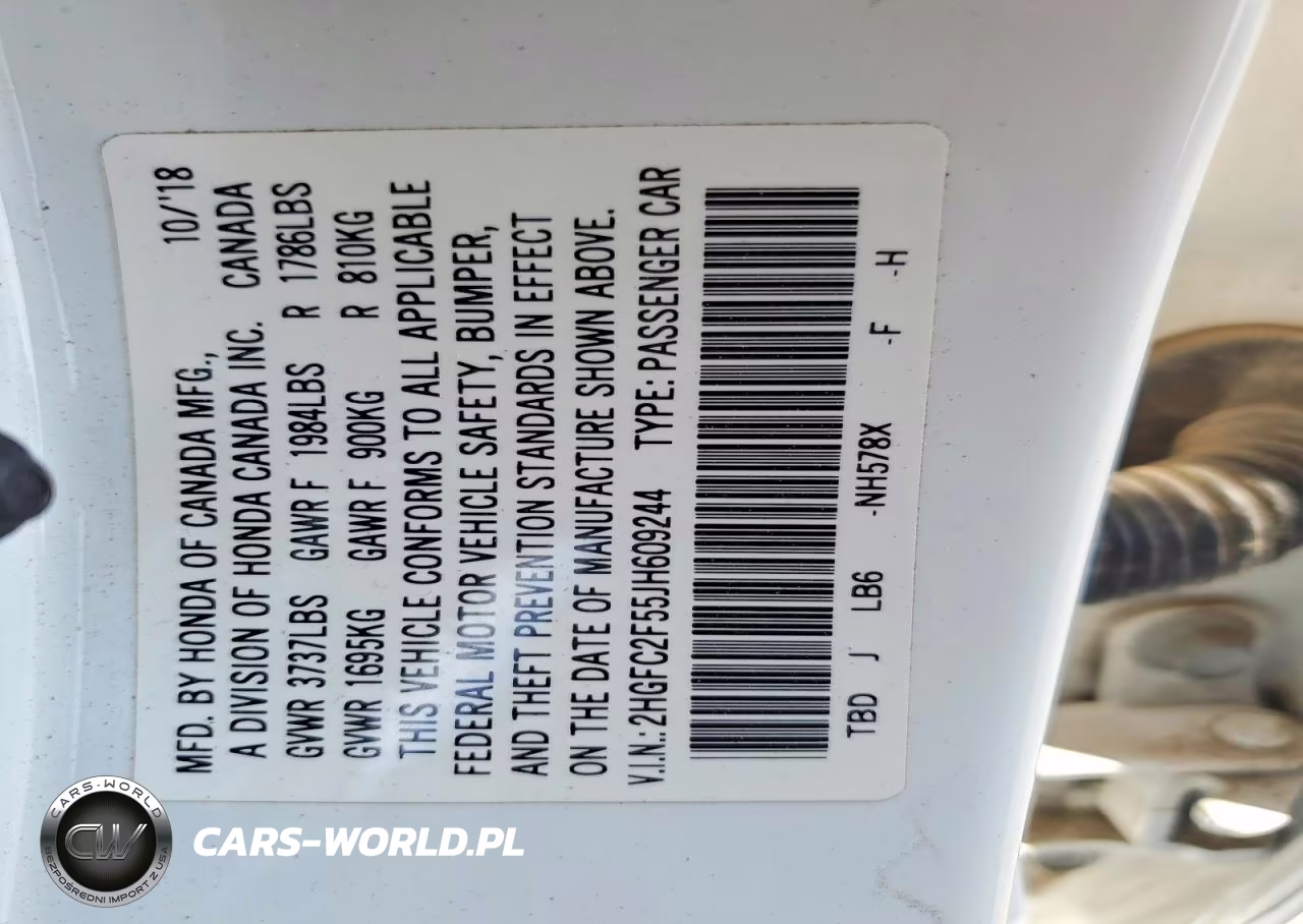 2018 Honda Civic Lx VIN:2HGFC2F55JH609244 - 12
