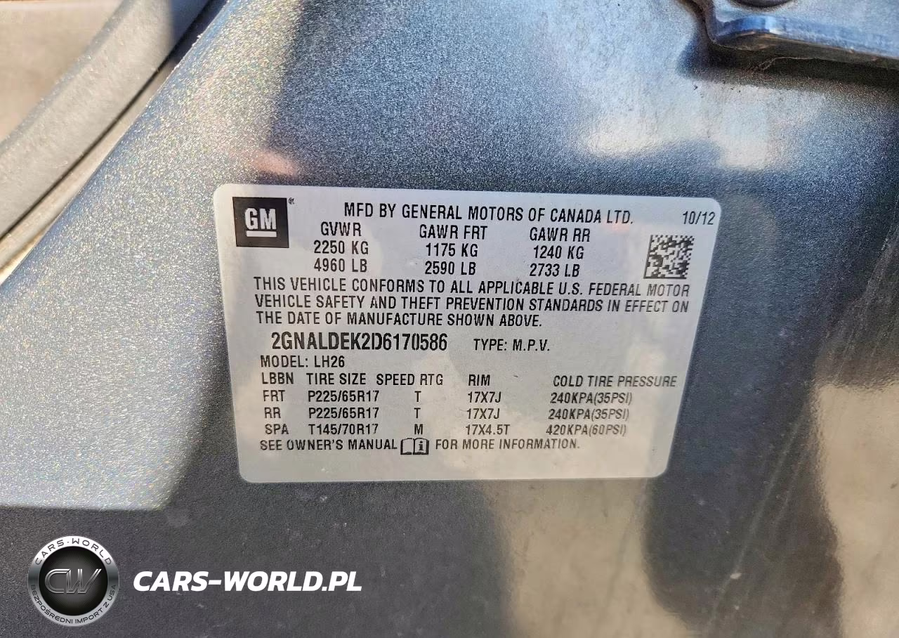 2013 Chevrolet Equinox Lt VIN:2GNALDEK2D6170586 - 13