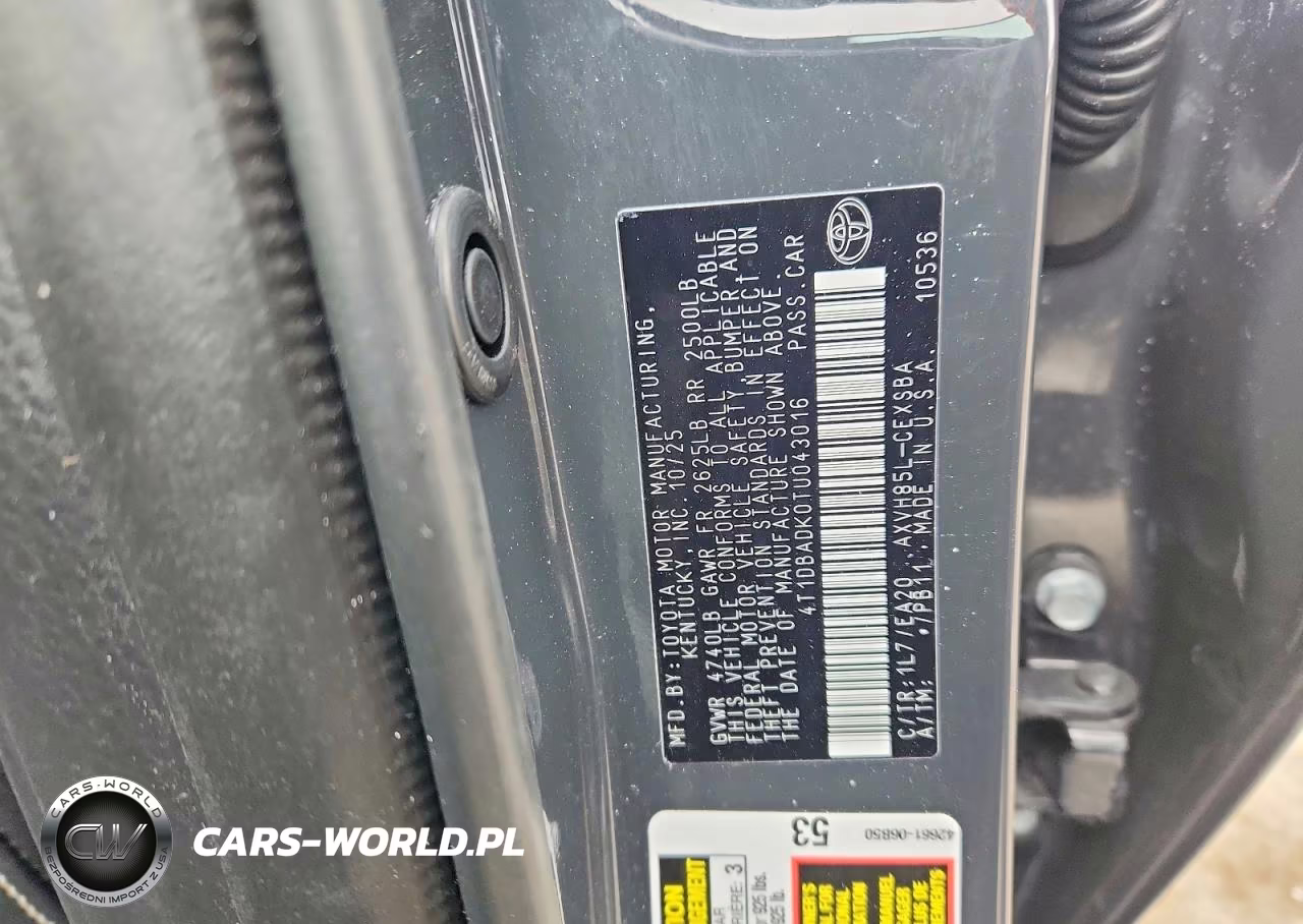 2026 Toyota Camry Se VIN:4T1DBADK0TU043016 - 12