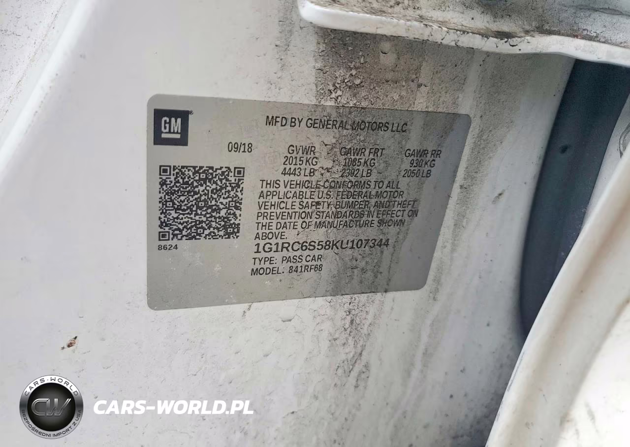 2019 Chevrolet Volt Lt VIN:1G1RC6S58KU107344 - 12