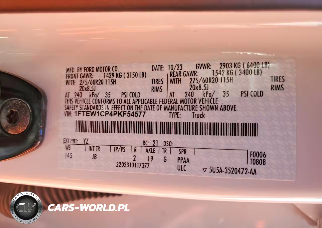 2023 Ford F150 Supercrew VIN:1FTEW1CP4PKF54577 - 12