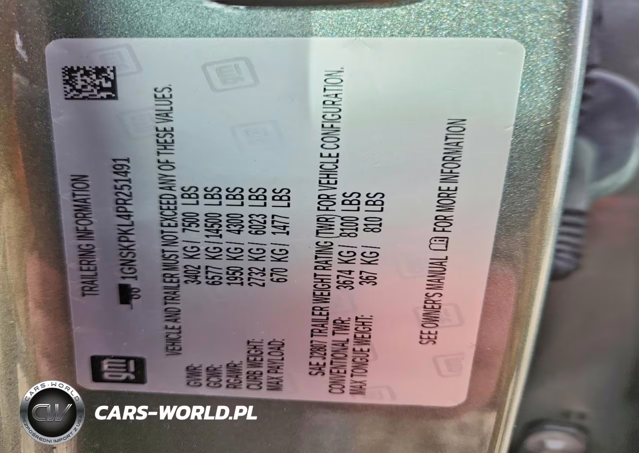 2023 Chevrolet Tahoe K1500 Z71 VIN:1GNSKPKL4PR251491 - 13