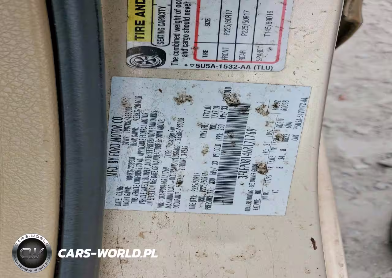 2006 Ford Fusion Sel VIN:3FAFP08146R171769 - 12