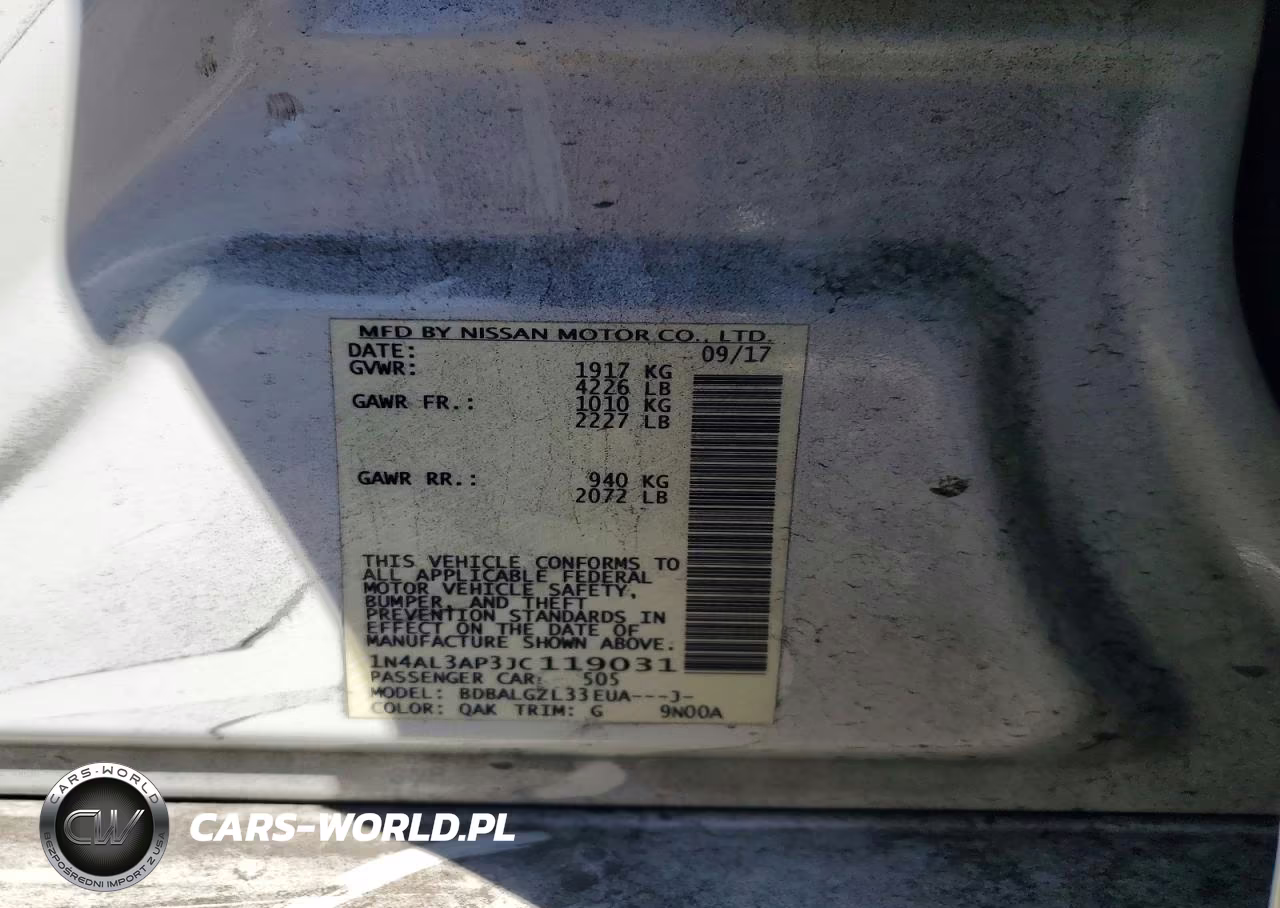 2018 Nissan Altima 2.5 S VIN:1N4AL3AP3JC119031 - 13