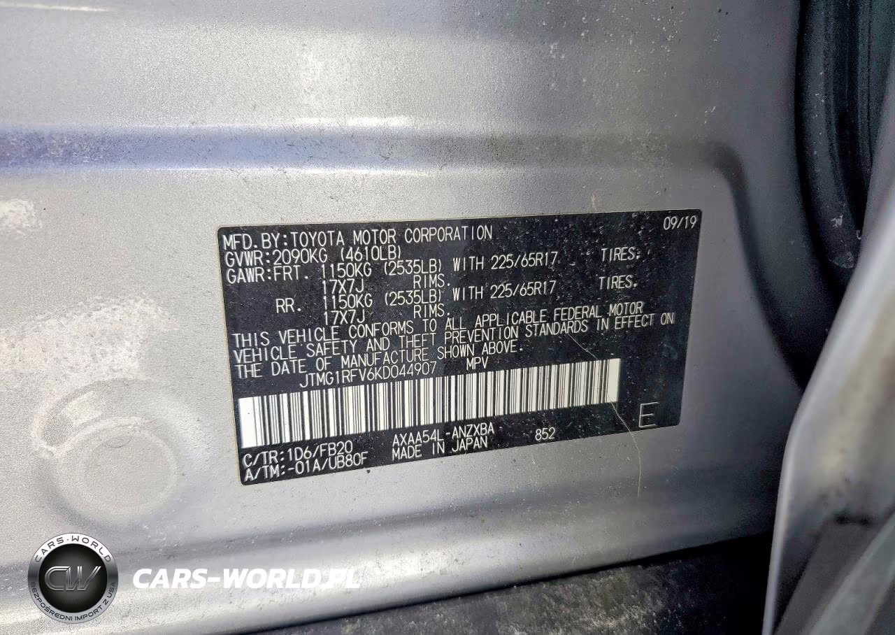 2019 Toyota Rav4 Le VIN:JTMG1RFV6KD044907 - 13