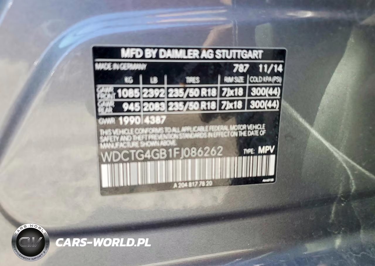 2015 Mercedes-Benz Gla 250 4Matic VIN:WDCTG4GB1FJ086262 - 12