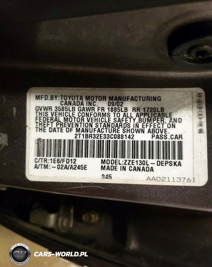 2003 Toyota Corolla S VIN:2T1BR32E33C088142 - 13