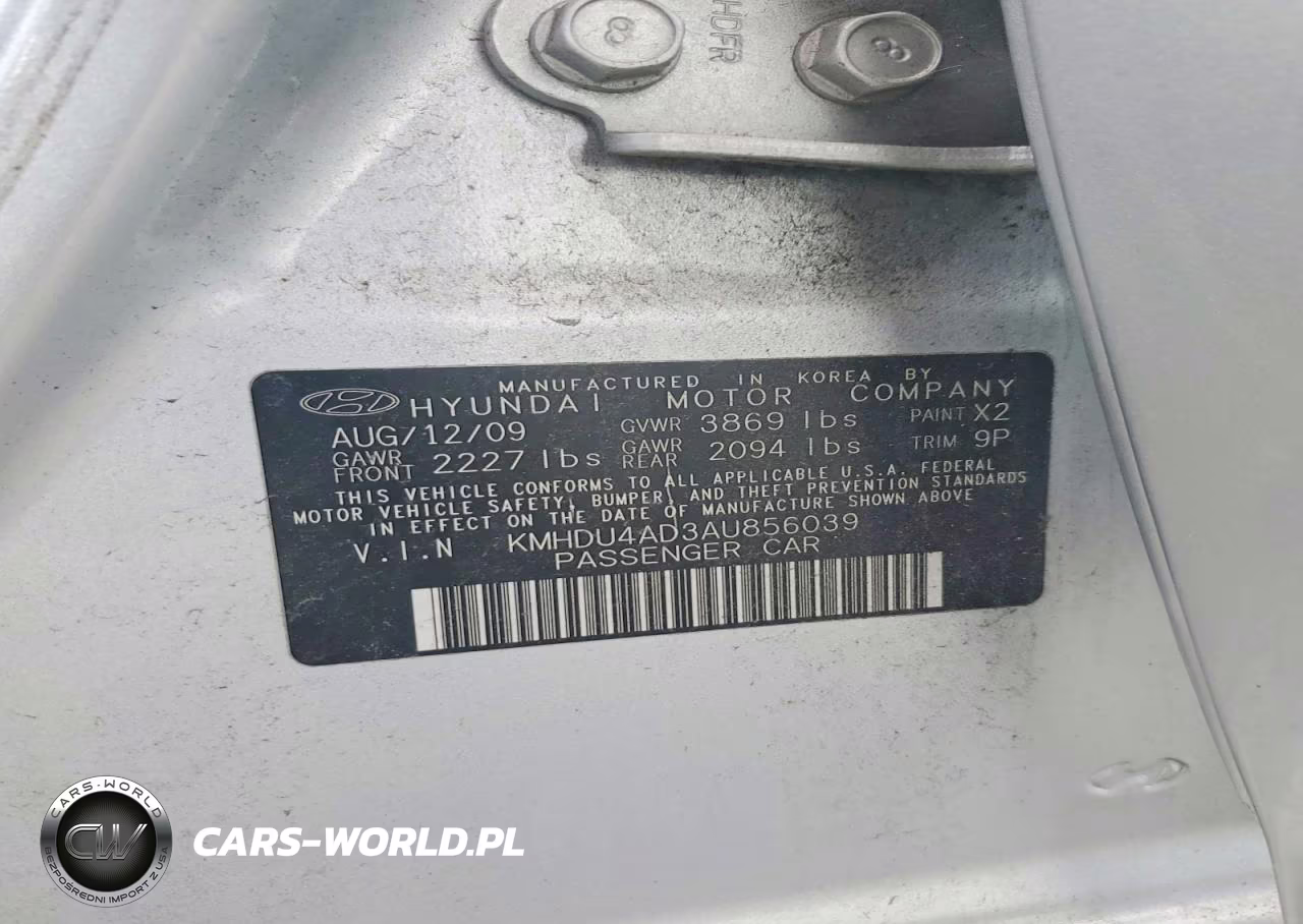 2010 Hyundai Elantra Se VIN:KMHDU4AD3AU856039 - 12