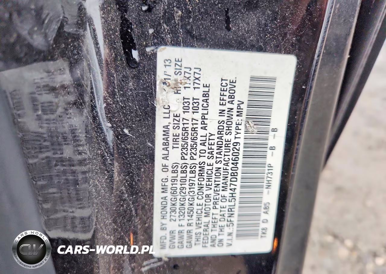 2013 Honda Odyssey Ex VIN:5FNRL5H47DB046029 - 13