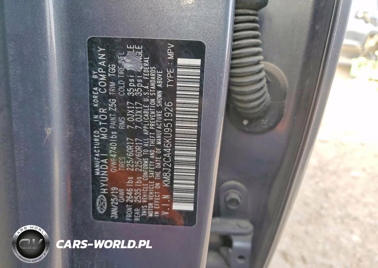 2019 Hyundai Tucson Se VIN:KM8J2CA46KU951926 - 12