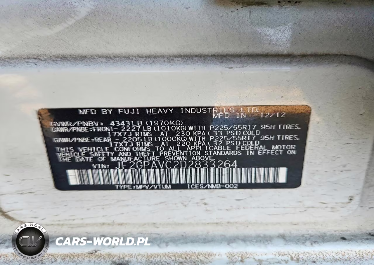 2013 Subaru Xv Crosstrek 2.0 Premium VIN:JF2GPAVC2D2833264 - 13