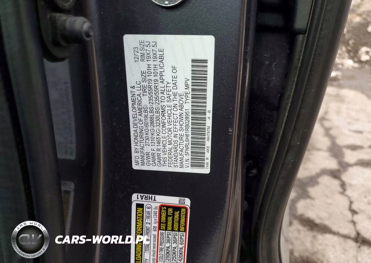 2024 Honda Odyssey Touring VIN:5FNRL6H81RB028951 - 13