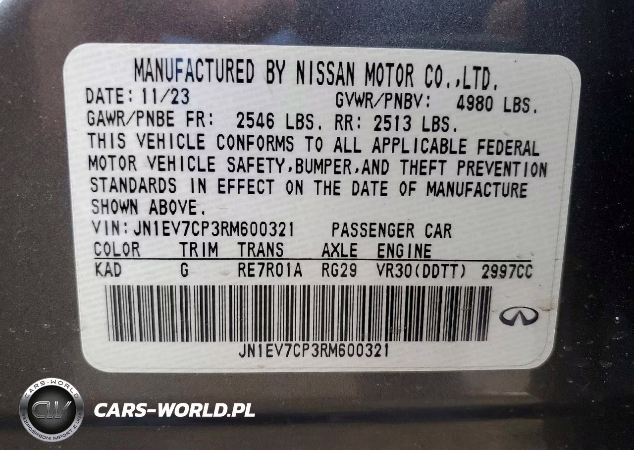 2024 Infiniti Q50 Sensory VIN:JN1EV7CP3RM600321 - 12