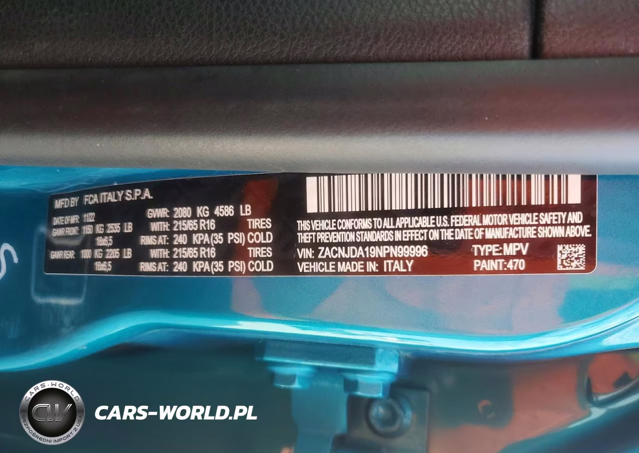 2022 Jeep Renegade Sport VIN:ZACNJDA19NPN99996 - 12