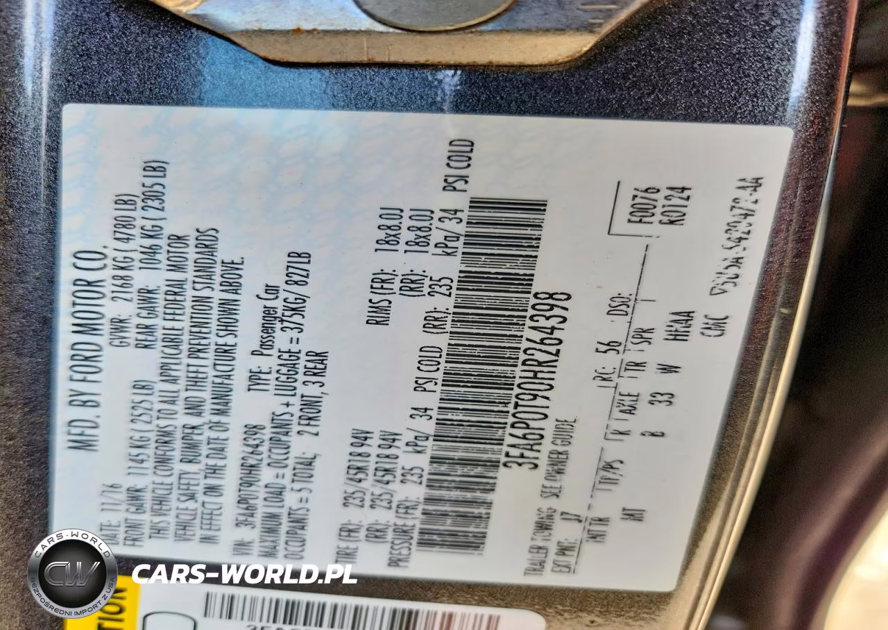 2017 Ford Fusion Se VIN:3FA6P0T90HR264398 - 12