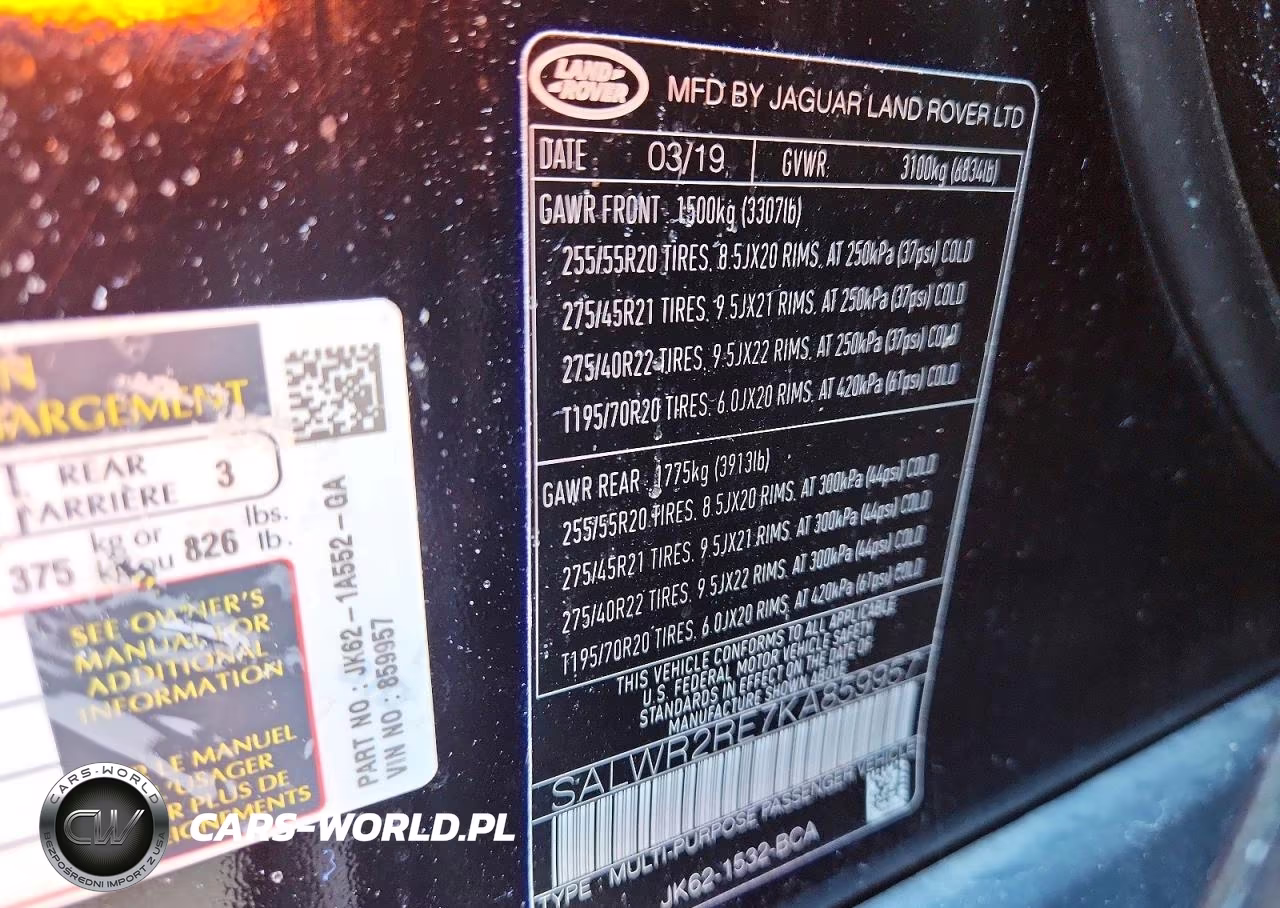 2019 Land Rover Range Rover Sport Supercharged Dynamic VIN:SALWR2RE7KA859957 - 14
