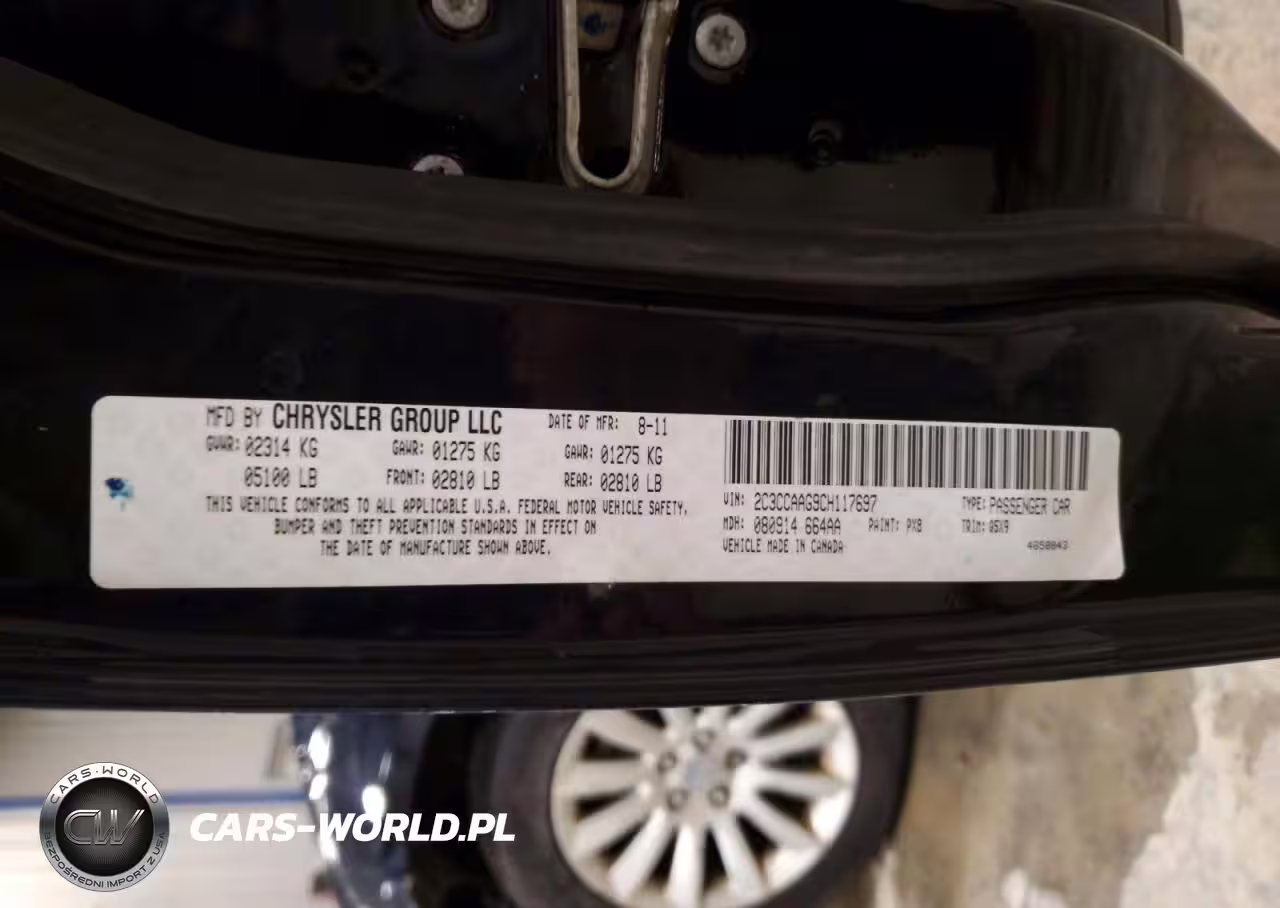 2012 Chrysler 300 VIN:2C3CCAAG9CH117697 - 12