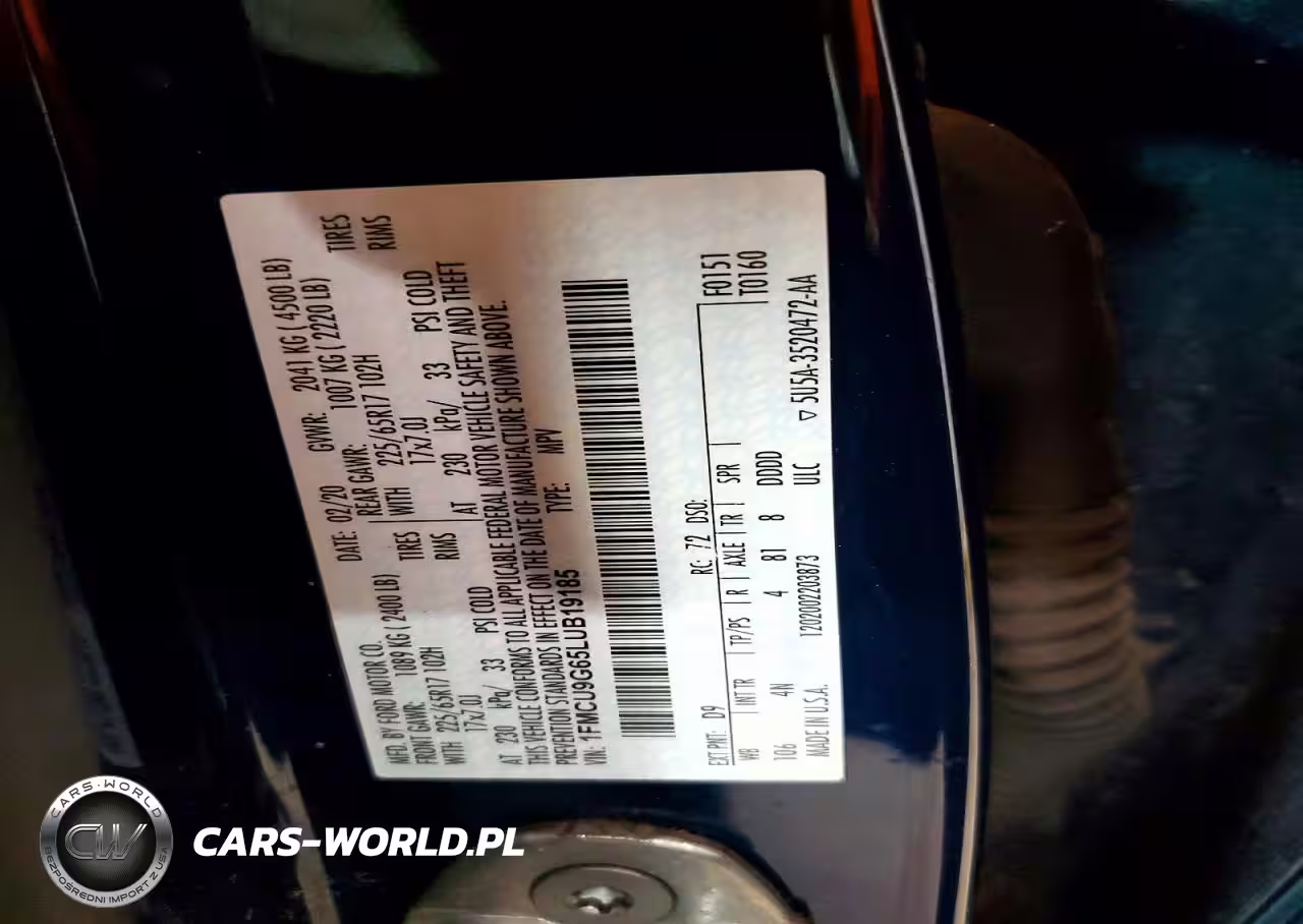 2020 Ford Escape Se VIN:1FMCU9G65LUB19185 - 13