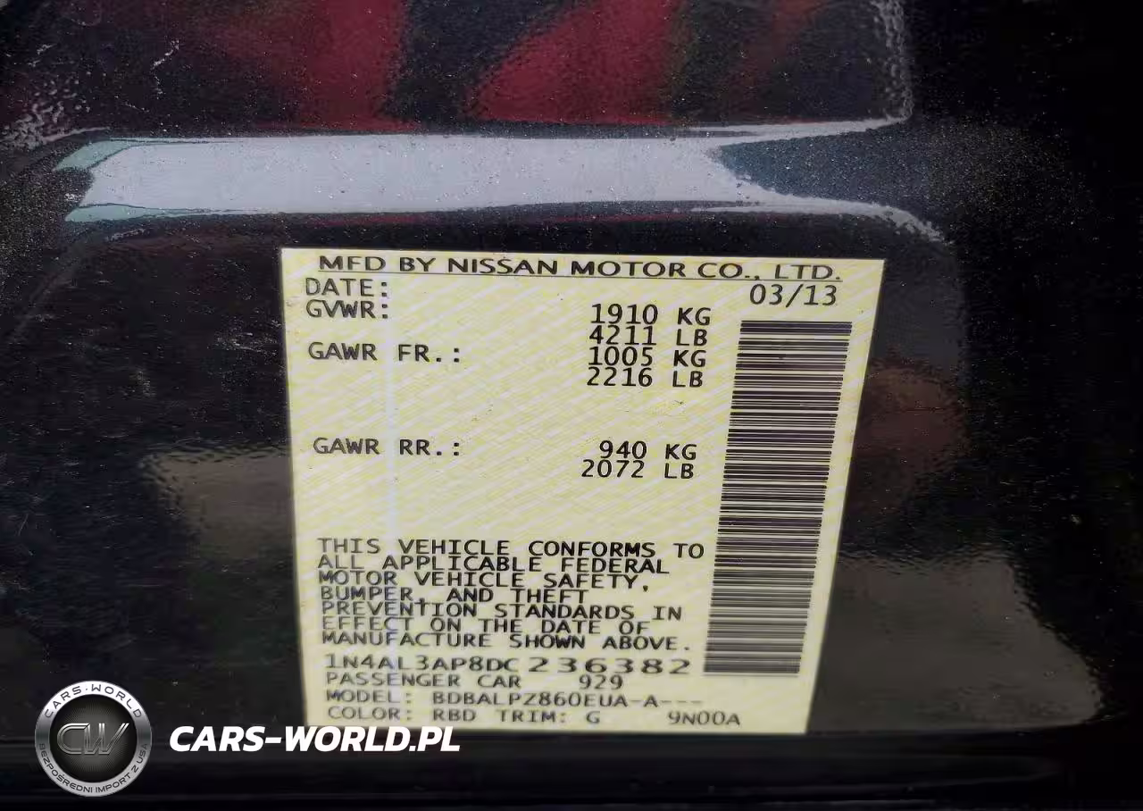 2013 Nissan Altima 2.5 VIN:1N4AL3AP8DC236382 - 13