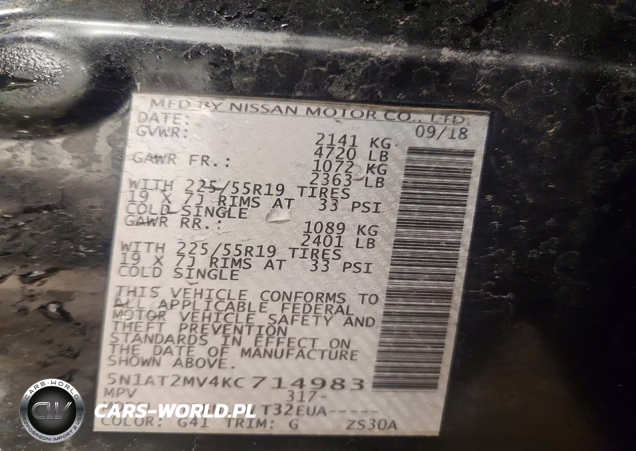 2019 Nissan Rogue Sl VIN:5N1AT2MV4KC714983 - 13