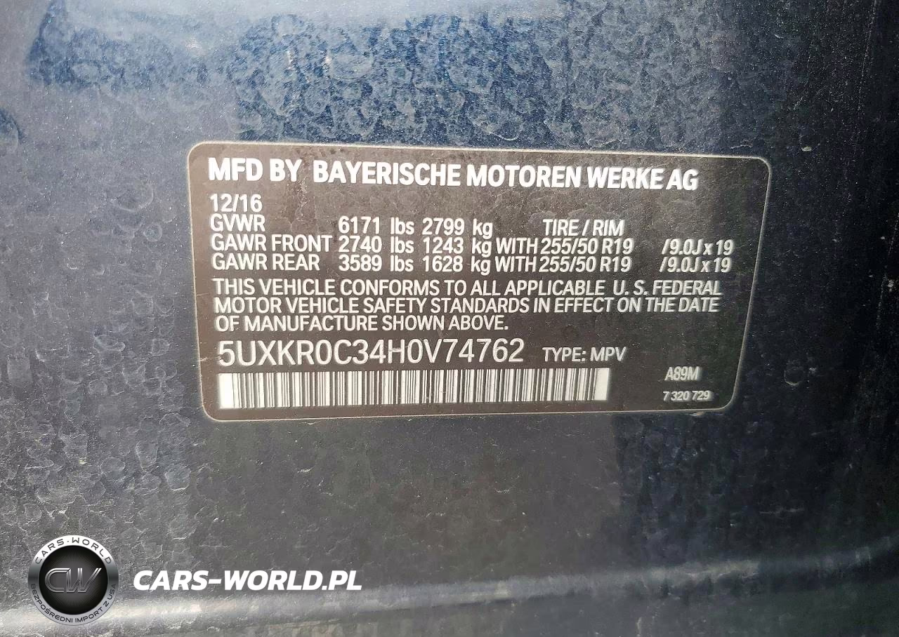 2017 BMW X5 xDrive35I VIN:5UXKR0C34H0V74762 - 13