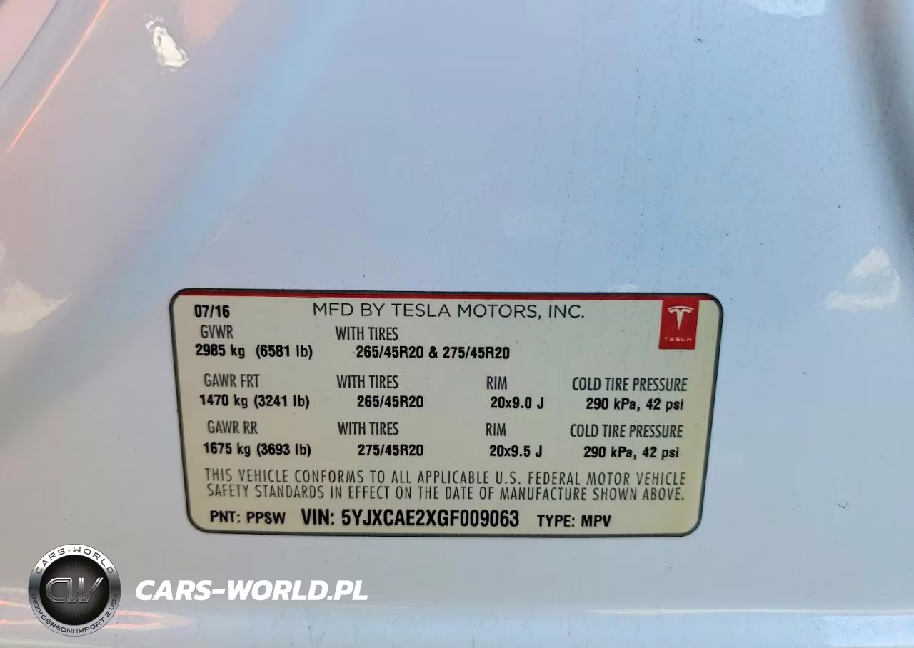 2016 Tesla Model X VIN:5YJXCAE2XGF009063 - 12